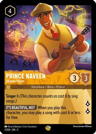 Prince Naveen - Ukulele Player (3/204) [Shimmering Skies] Cold Foil