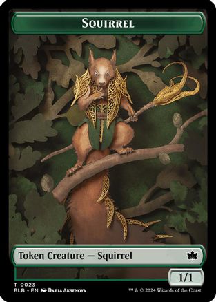 Squirrel // Darkstar Augur Double-Sided Token (-23 // 11) - Bloomburrow Foil