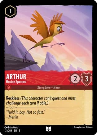 Arthur - Novice Sparrow (121/204) [Shimmering Skies] Cold Foil