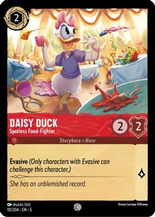 Daisy Duck - Spotless Food-Fighter (111/204) [Shimmering Skies] Cold Foil