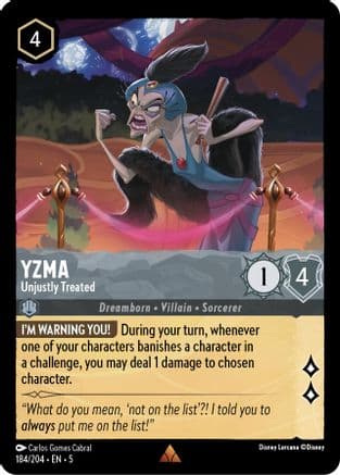 Yzma - Unjustly Treated (184/204) [Shimmering Skies] Cold Foil