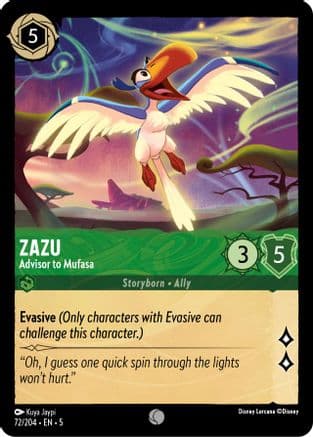 Zazu - Advisor to Mufasa (72/204) [Shimmering Skies] Cold Foil