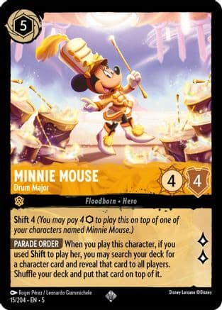 Minnie Mouse - Drum Major (15/204) [Shimmering Skies] Cold Foil