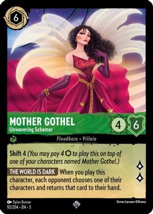 Mother Gothel - Unwavering Schemer (92/204) [Shimmering Skies] Cold Foil