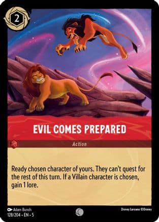 Evil Comes Prepared (128/204) [Shimmering Skies] Cold Foil
