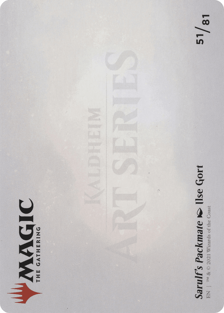 Sarulf's Packmate // Sarulf's Packmate (AKHM-051) - Kaldheim Art Series (Borderless) Foil