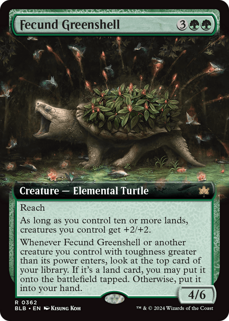 Fecund Greenshell (Extended Art) [Bloomburrow]