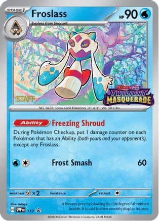 Froslass (Prerelease) [Staff] 117- SV Scarlet & Violet Promo Cards Holofoil