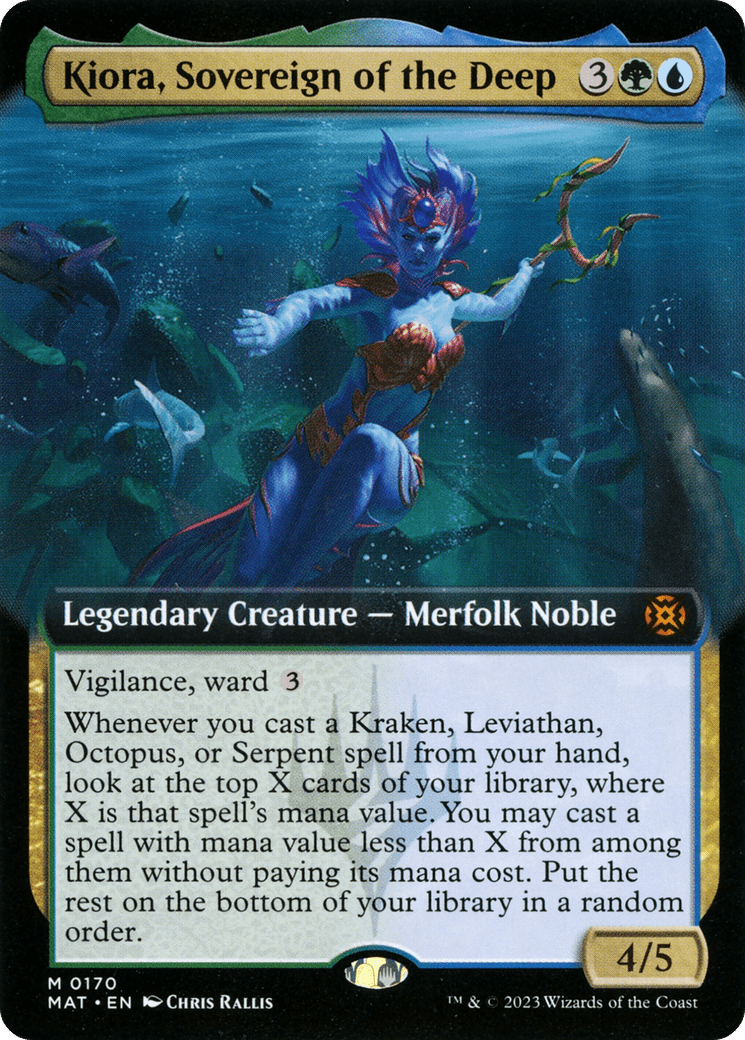 Kiora, Sovereign of the Deep (Extended Art) [March of the Machine: The Aftermath] Foil