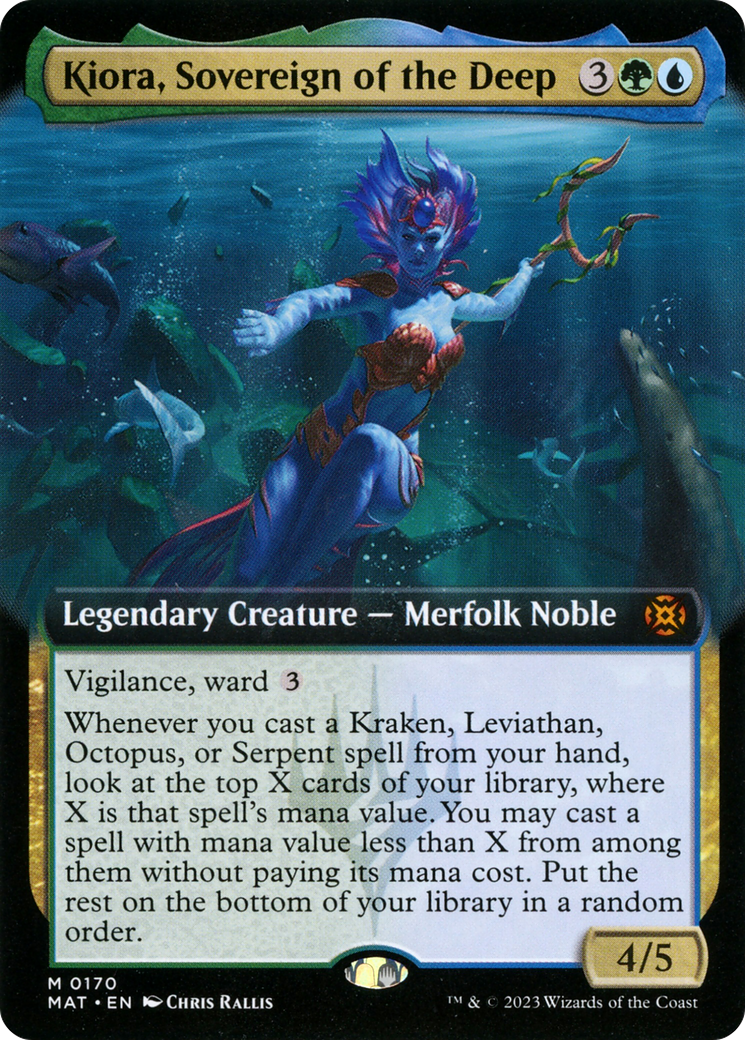 Kiora, Sovereign of the Deep (Extended Art) [March of the Machine: The Aftermath] Foil