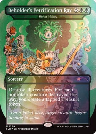 Beholder's Petrification Ray - Blood Money (Rainbow Foil) (1789) [Secret Lair Drop Series]  Foil