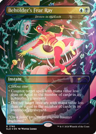Beholder's Fear Ray - Drown in the Loch (Rainbow Foil) (1790) [Secret Lair Drop Series]  Foil
