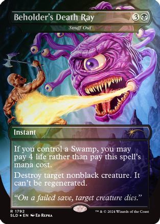 Beholder's Death Ray - Snuff Out (Rainbow Foil) (1792) [Secret Lair Drop Series]  Foil