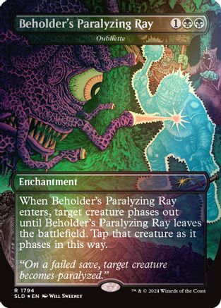 Beholder's Paralyzing Ray - Oubliette (Rainbow Foil) (1794) [Secret Lair Drop Series]  Foil