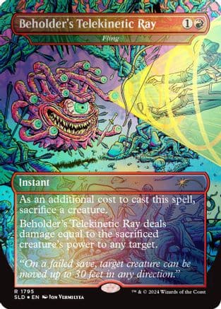 Beholder's Telekinetic Ray - Fling (Rainbow Foil) (1795) [Secret Lair Drop Series]  Foil