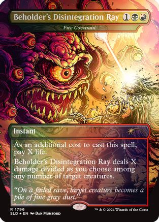 Beholder's Disintegration Ray - Fire Covenant (Rainbow Foil) (1796) [Secret Lair Drop Series]  Foil