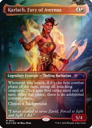 Karlach, Fury of Avernus (Rainbow Foil) (1802) [Secret Lair Drop Series]  Foil