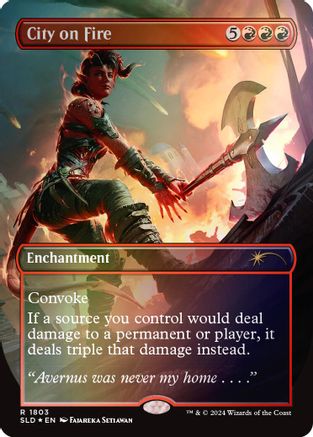 City on Fire (Rainbow Foil) (1803) [Secret Lair Drop Series]  Foil