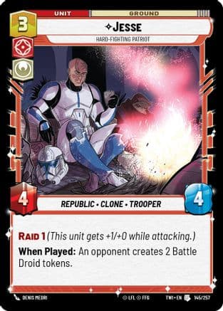 Jesse - Hard-Fighting Patriot |  (145/257)  [Twilight of the Republic]