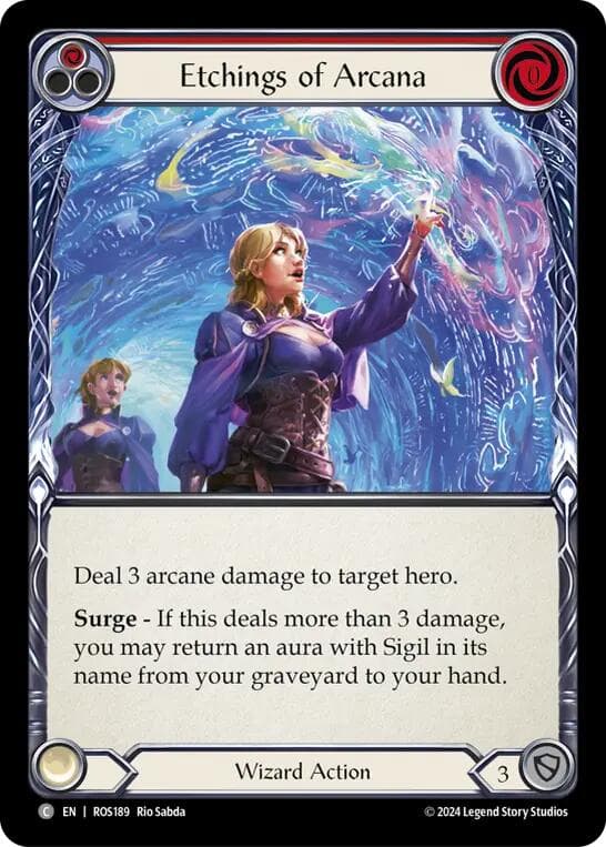 Etchings of Arcana (Red) [ROS189] (Rosetta)  Rainbow Foil