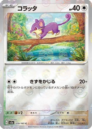 Rattata (Poke Ball Pattern) (019/165) (Japanese) - SV2a Pokemon Card 151 Holofoil