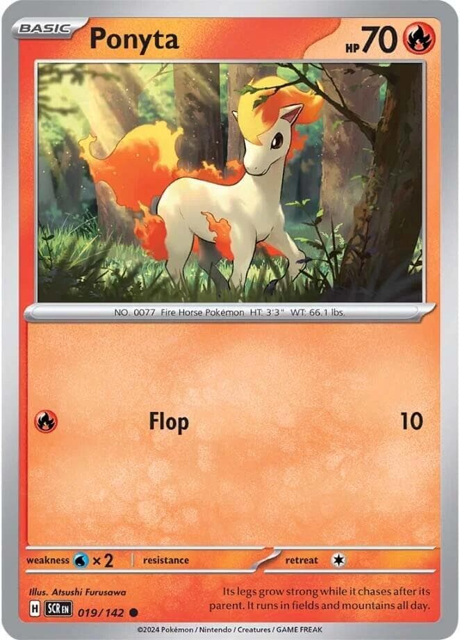 Ponyta 019- SV07 Stellar Crown Reverse Holofoil