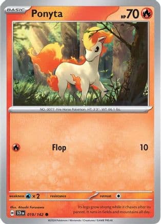 Ponyta 019- SV07 Stellar Crown Reverse Holofoil