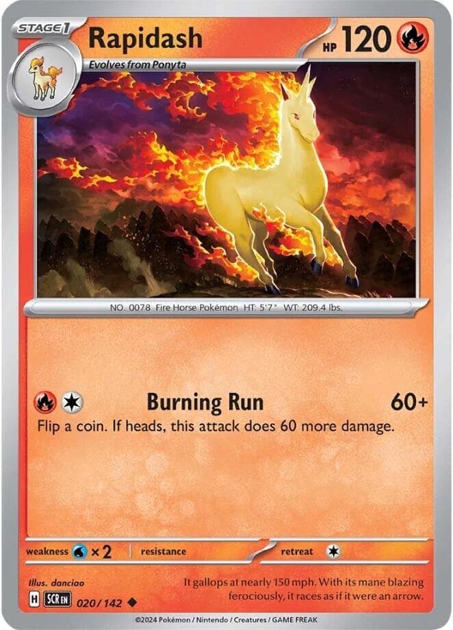 Rapidash 020- SV07 Stellar Crown Reverse Holofoil