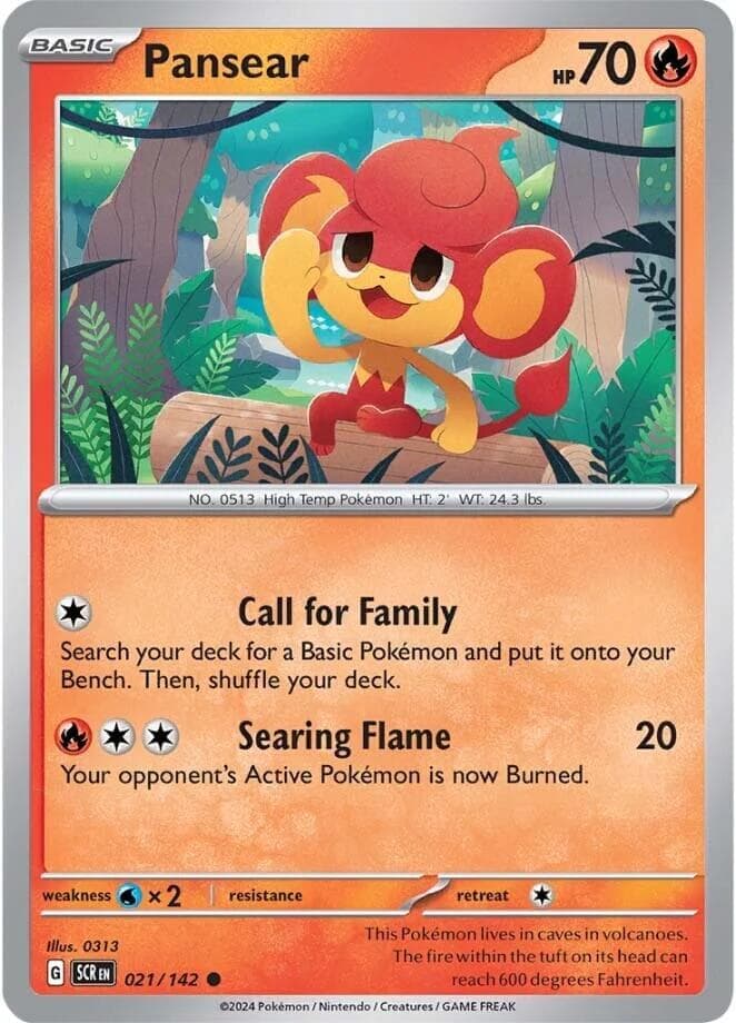 Pansear 021- SV07 Stellar Crown Reverse Holofoil