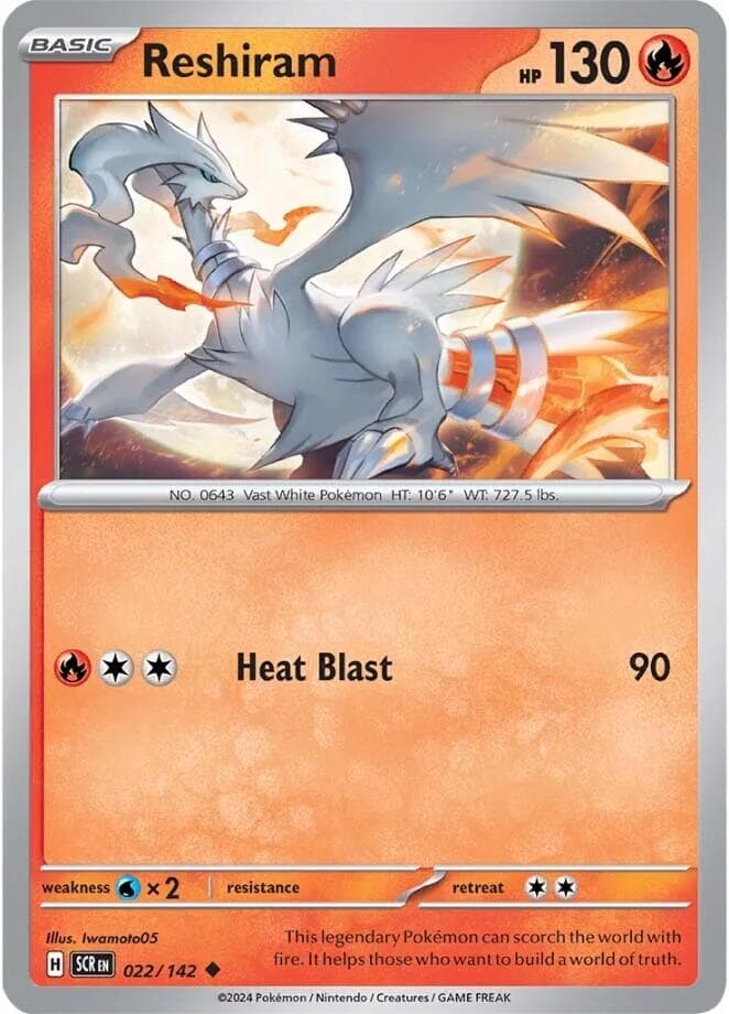 Reshiram 022- SV07 Stellar Crown