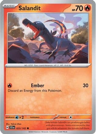 Salandit 023- SV07 Stellar Crown Reverse Holofoil