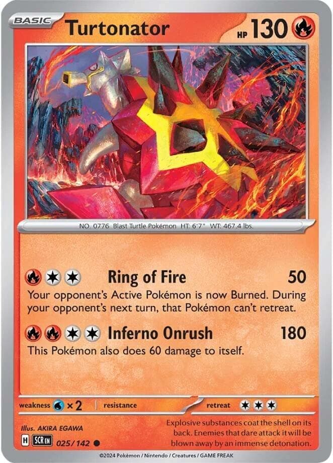 Turtonator 025/142 - SV07 Stellar Crown Reverse Holofoil