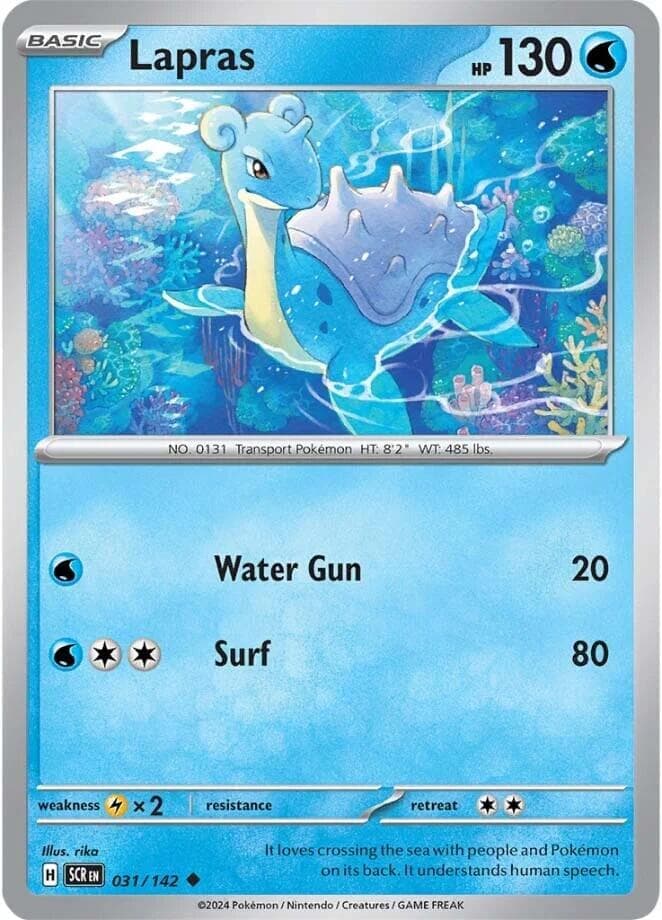 Lapras 031- SV07 Stellar Crown Reverse Holofoil