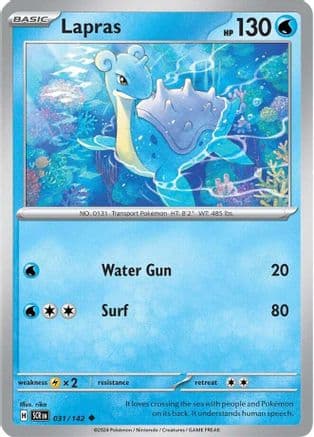 Lapras 031- SV07 Stellar Crown Reverse Holofoil
