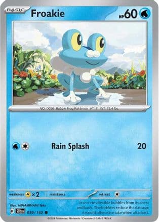Froakie 039- SV07 Stellar Crown Reverse Holofoil