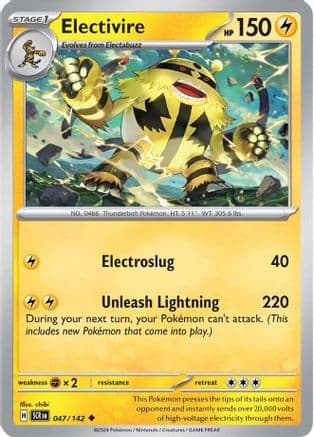 Electivire 047- SV07 Stellar Crown Reverse Holofoil