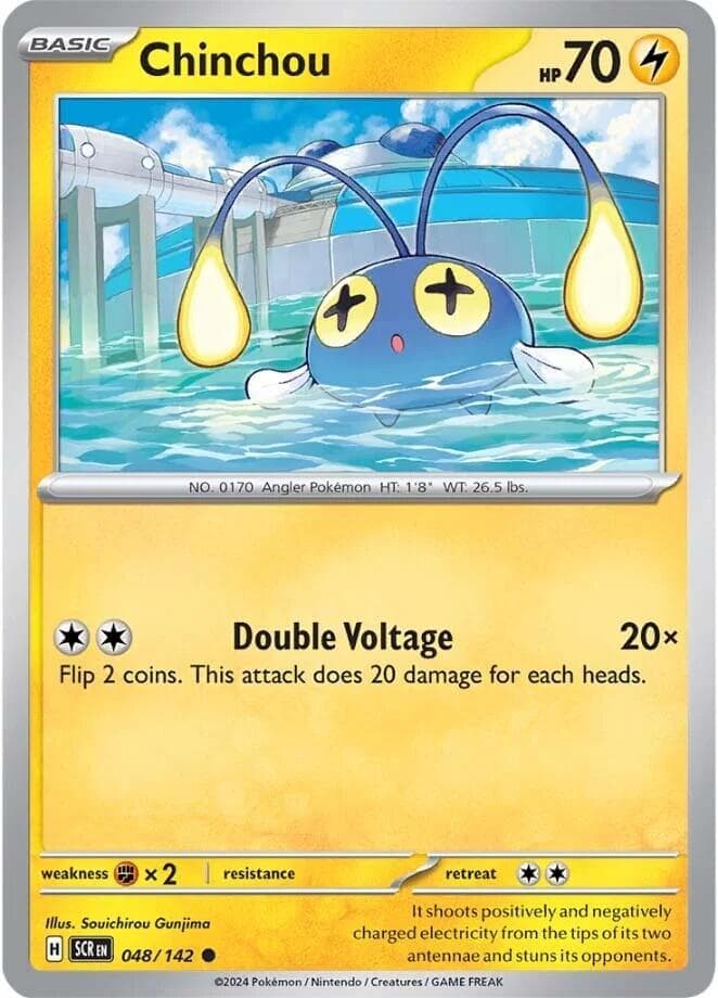 Chinchou 048- SV07 Stellar Crown Reverse Holofoil