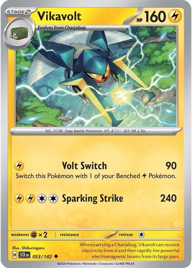 Vikavolt 053- SV07 Stellar Crown Reverse Holofoil