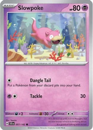 Slowpoke 057- SV07 Stellar Crown Reverse Holofoil