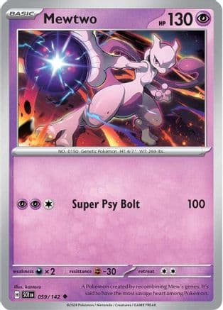 Mewtwo 059- SV07 Stellar Crown Reverse Holofoil