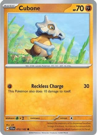 Cubone 072  SV07 Stellar Crown - Common