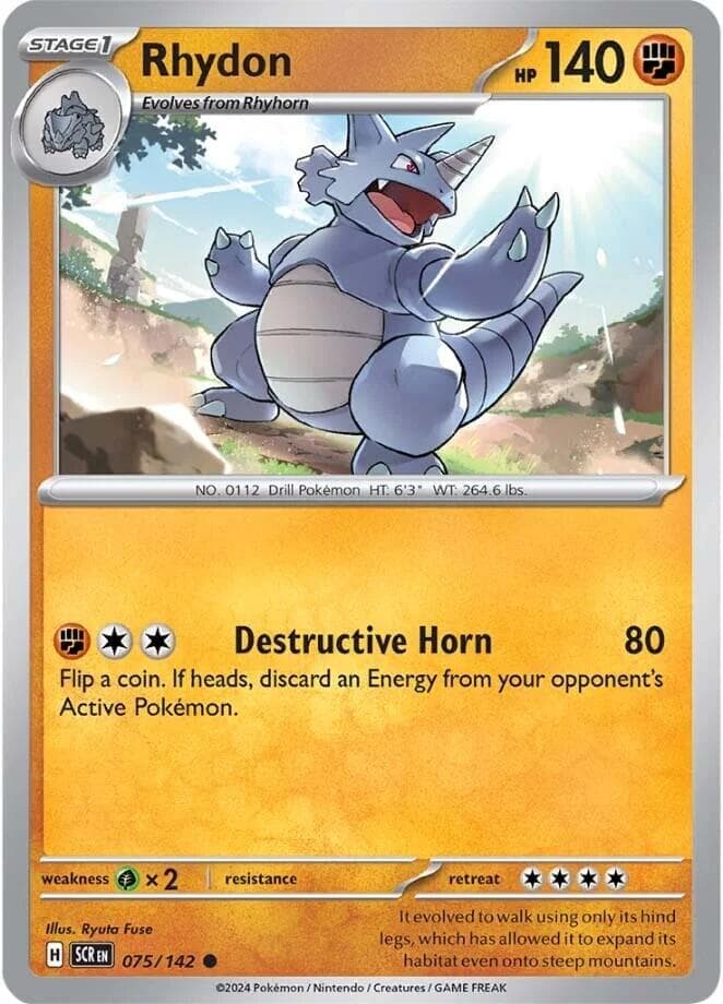 Rhydon 075- SV07 Stellar Crown Reverse Holofoil