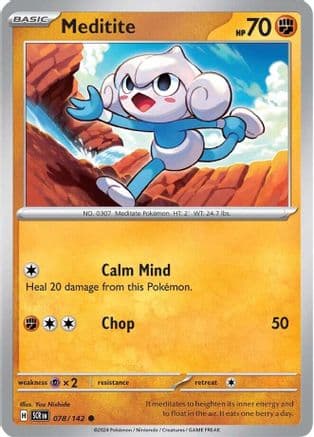 Meditite 078/142 - SV07 Stellar Crown Reverse Holofoil