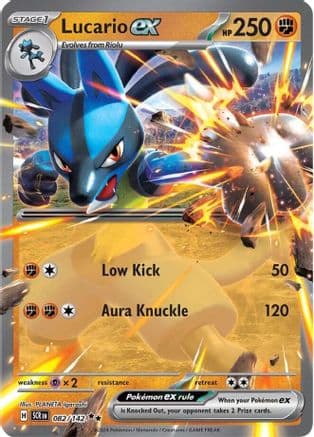 Lucario ex 082- SV07 Stellar Crown Holofoil