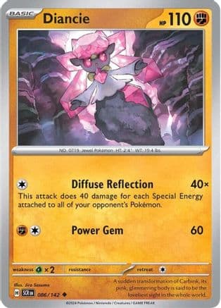Diancie 086- SV07 Stellar Crown Reverse Holofoil