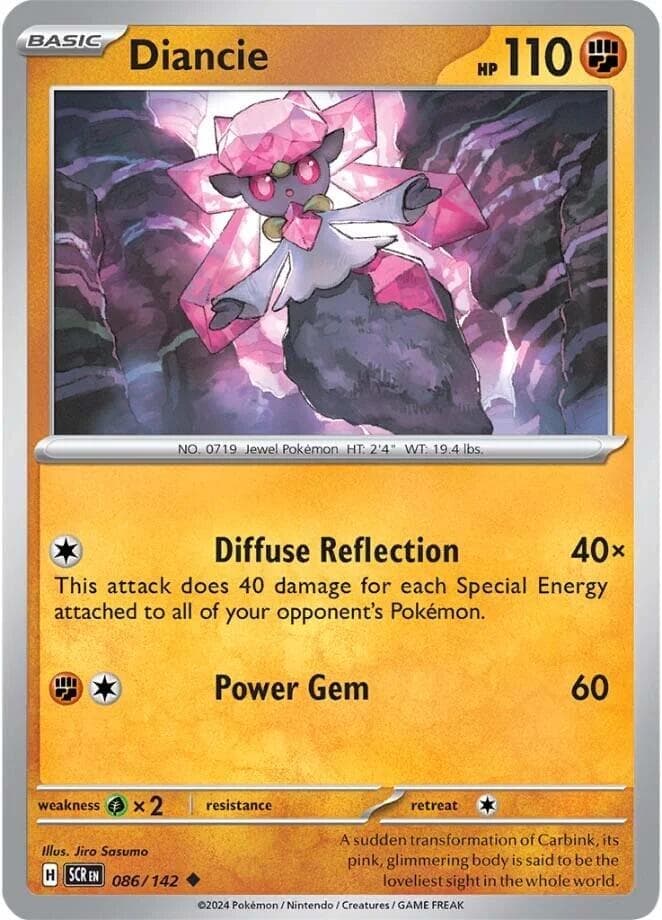 Diancie 086- SV07 Stellar Crown Reverse Holofoil