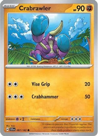 Crabrawler 087- SV07 Stellar Crown Reverse Holofoil