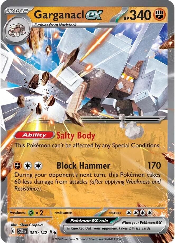 Garganacl ex 089  - Holofoil SV07 Stellar Crown - Double Rare