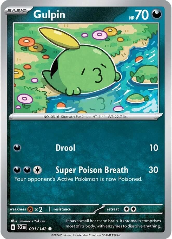 Gulpin 091/142 - SV07 Stellar Crown Reverse Holofoil