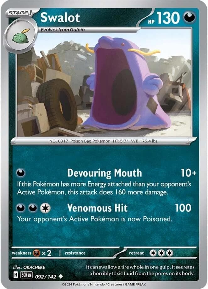 Swalot 092- SV07 Stellar Crown Reverse Holofoil